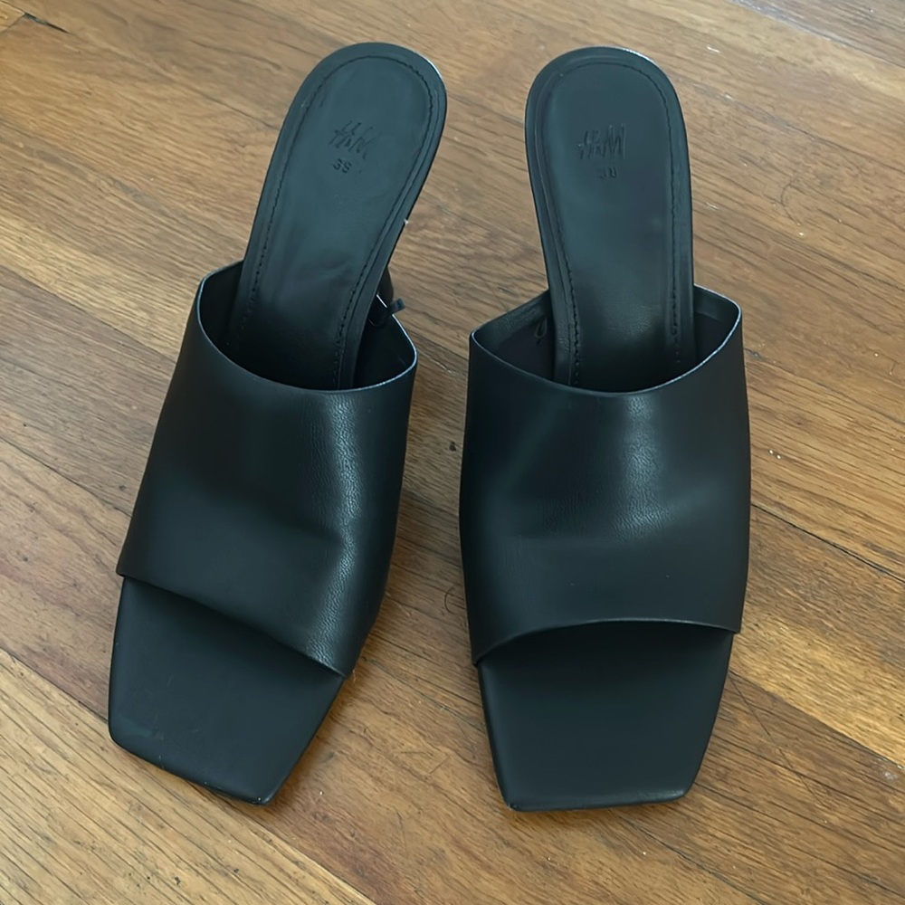 Mule heeled sandals